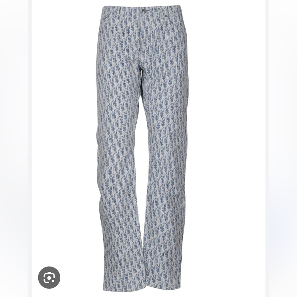 Blue Patterned Pants